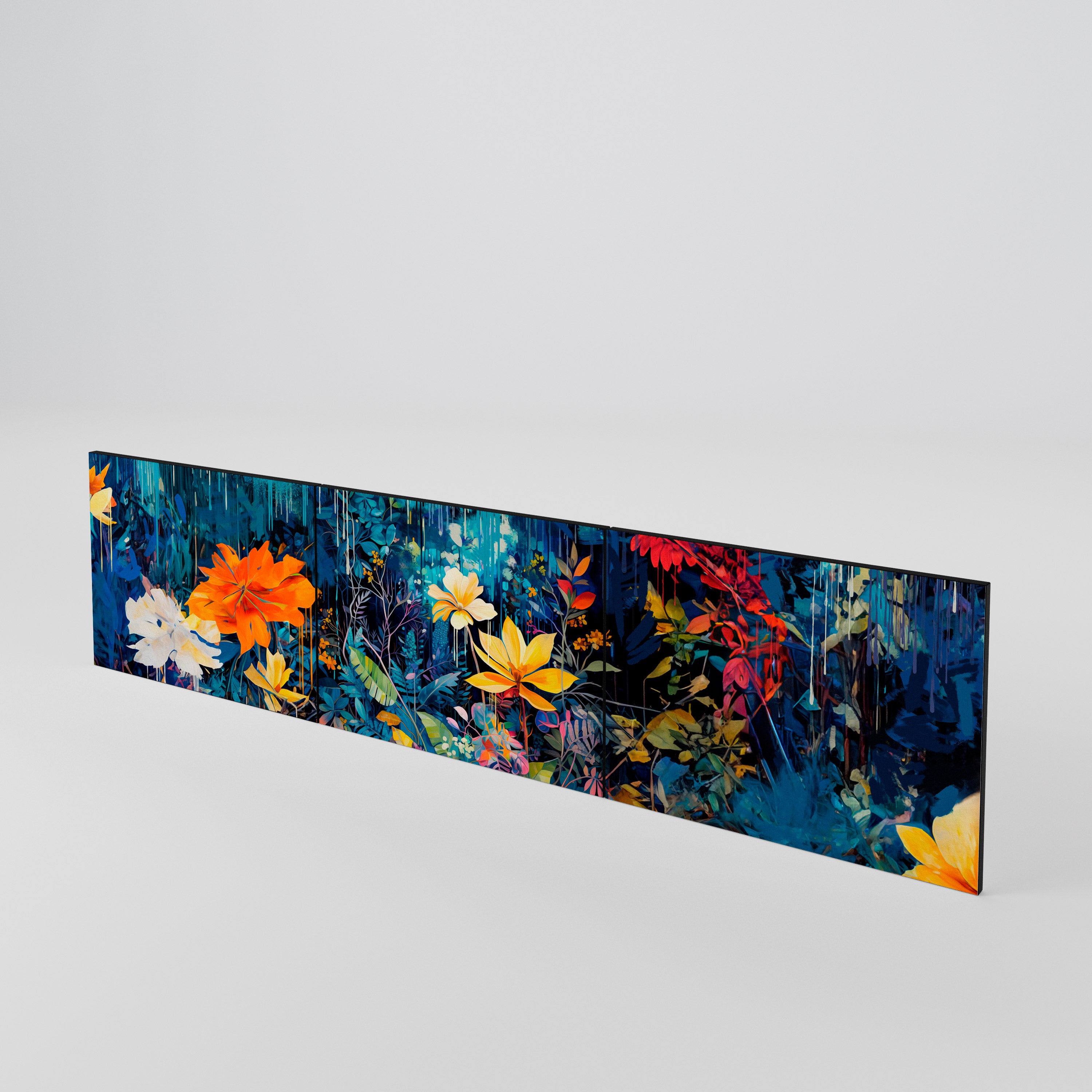 MIDNIGHT BLOSSOM Juego de 3 puertas para mueble de TV
