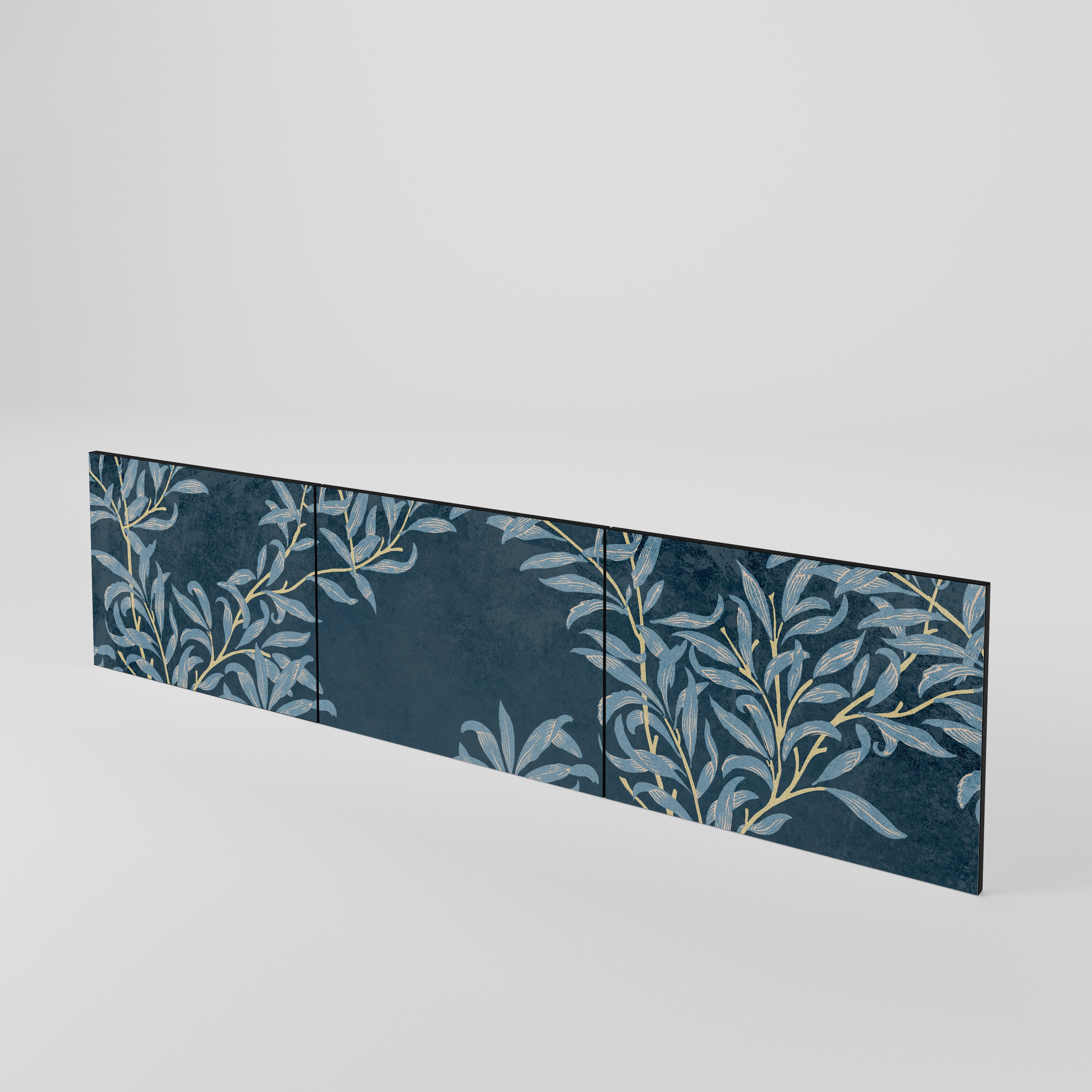 BLUE LEAVES Juego de 3 puertas para mueble de TV