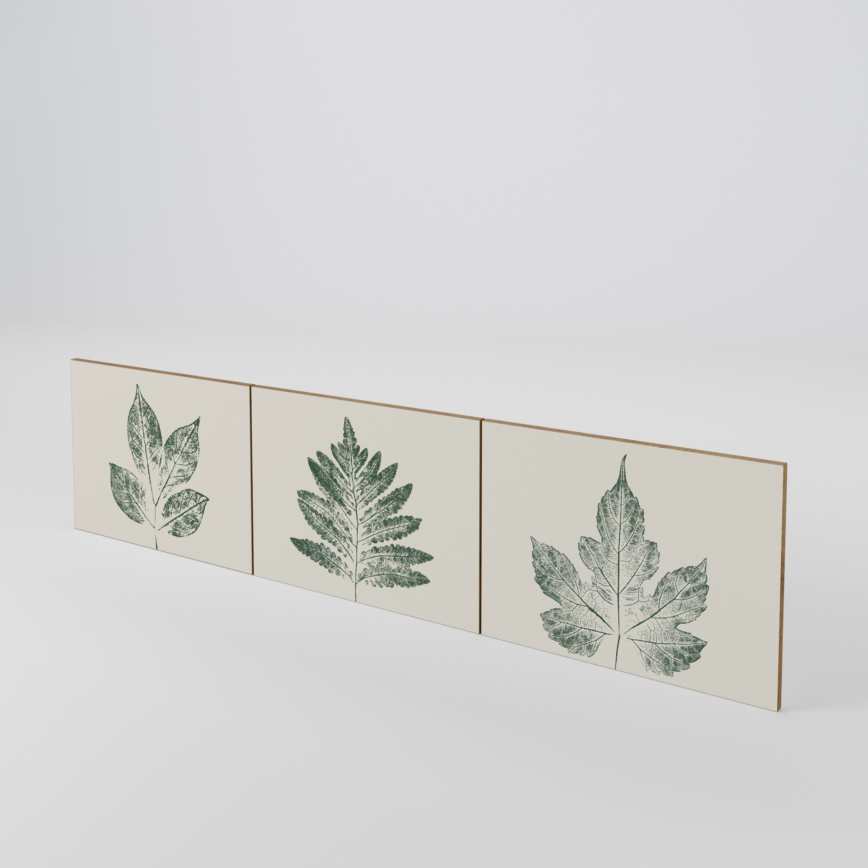 GREEN LEAFY STAMPS Juego de 3 puertas para mueble de TV