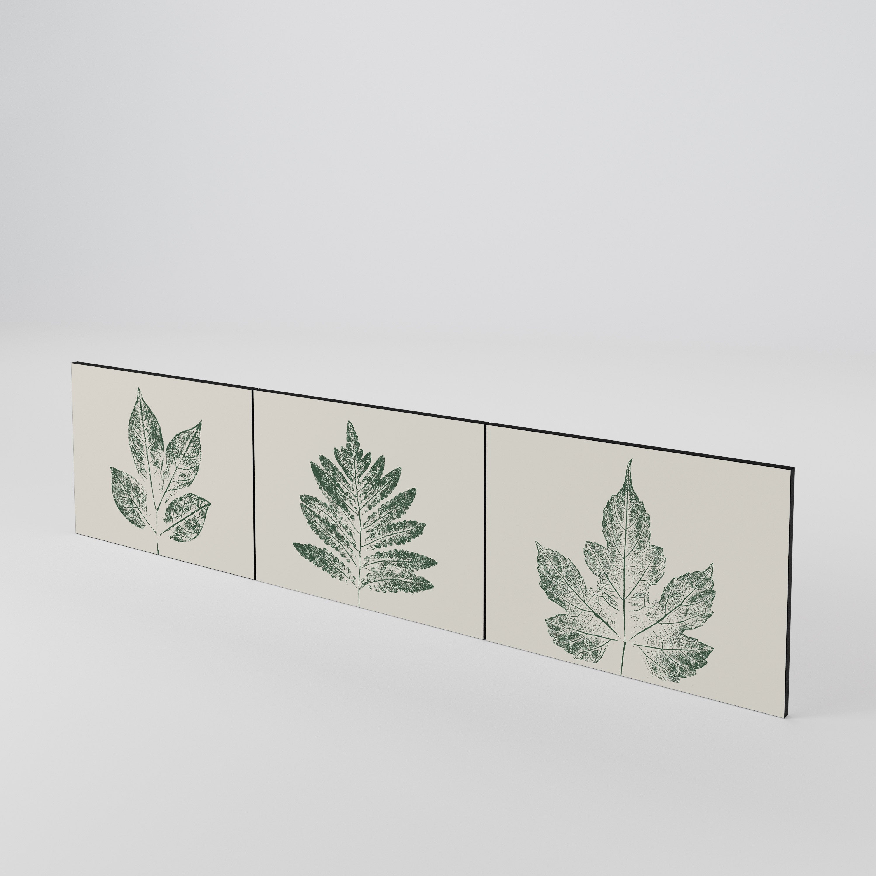 GREEN LEAFY STAMPS Juego de 3 puertas para mueble de TV