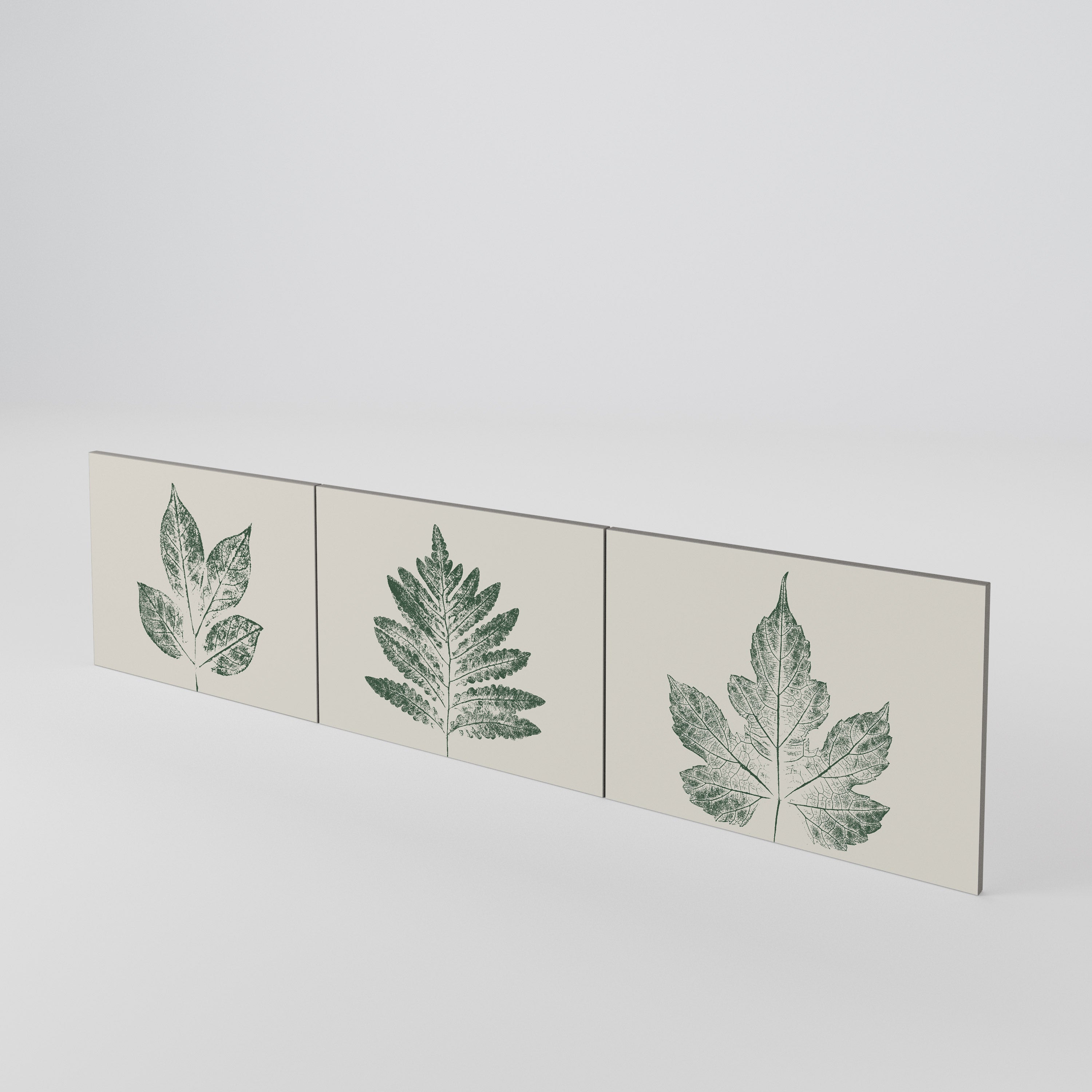 GREEN LEAFY STAMPS Juego de 3 puertas para mueble de TV