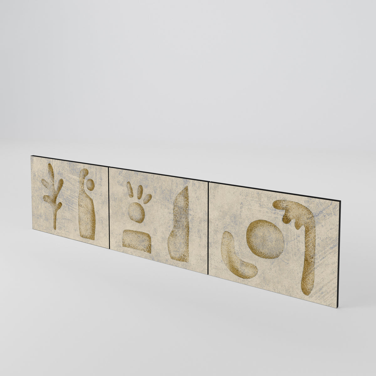 SAND SCULPTURES Juego de 3 puertas para mueble de TV