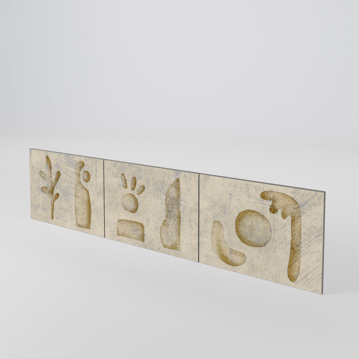 SAND SCULPTURES Juego de 3 puertas para mueble de TV