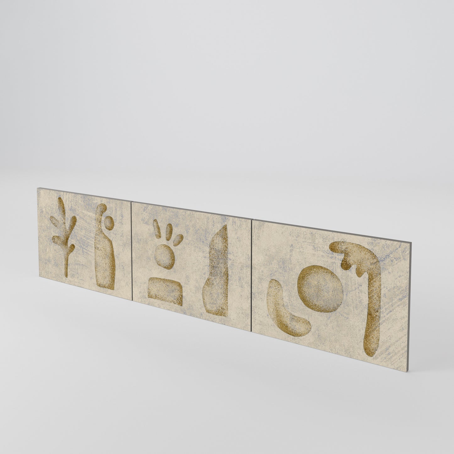 SAND SCULPTURES Juego de 3 puertas para mueble de TV