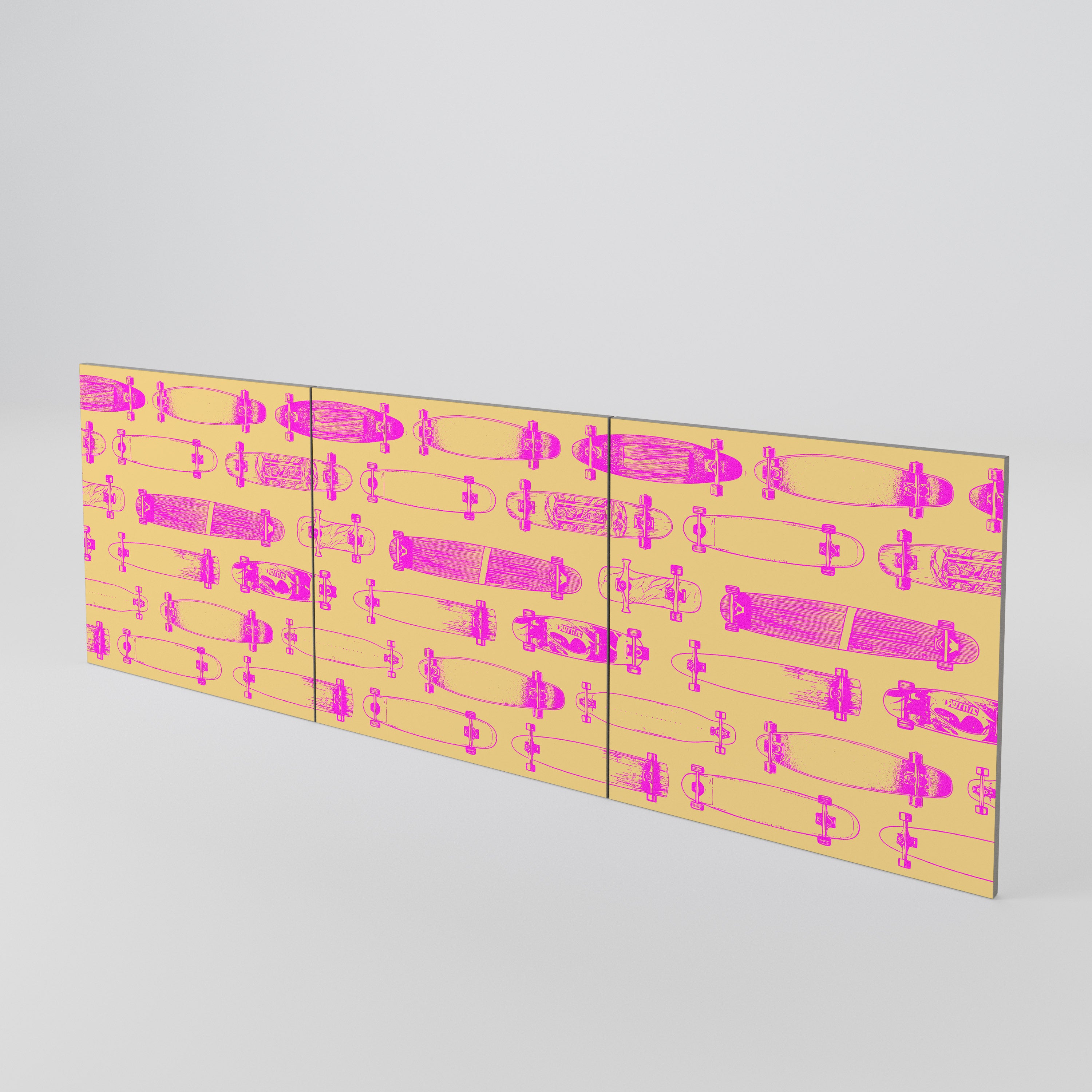 SKATEBOARD ARTISTRY 3-Piece Sideboard Door Set