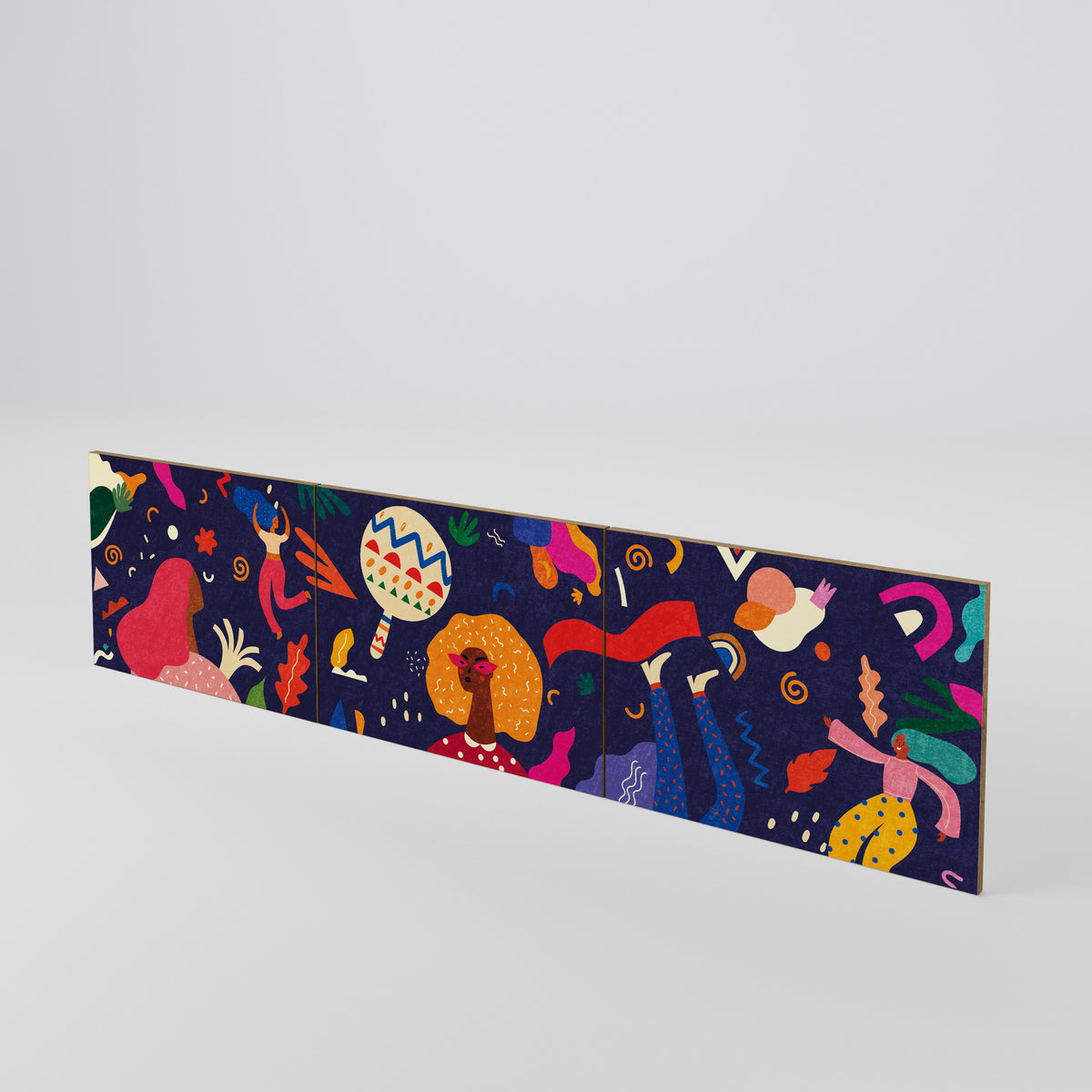 FESTIVE PLEASURES Juego de 3 puertas para mueble de TV