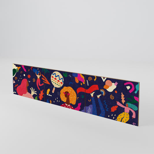 FESTIVE PLEASURES Juego de 3 puertas para mueble de TV