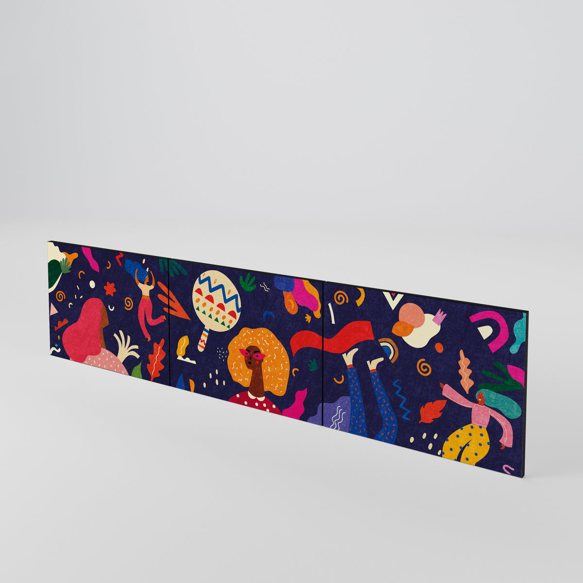 FESTIVE PLEASURES Juego de 3 puertas para mueble de TV