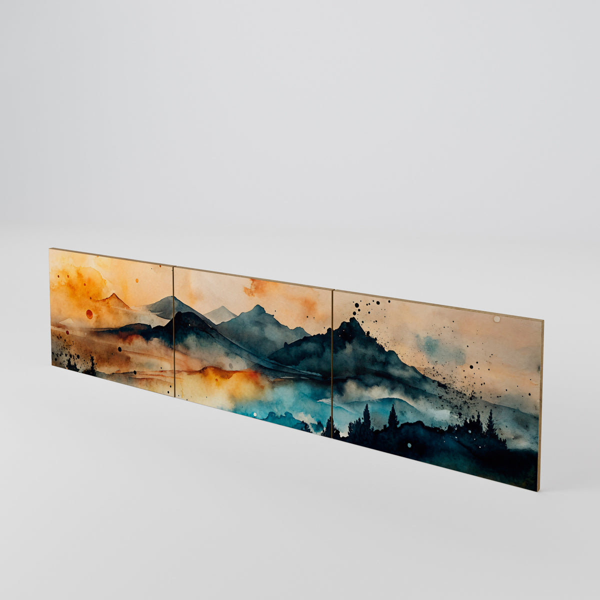 OMINOUS MOUNTAINS Juego de 3 puertas para mueble de TV
