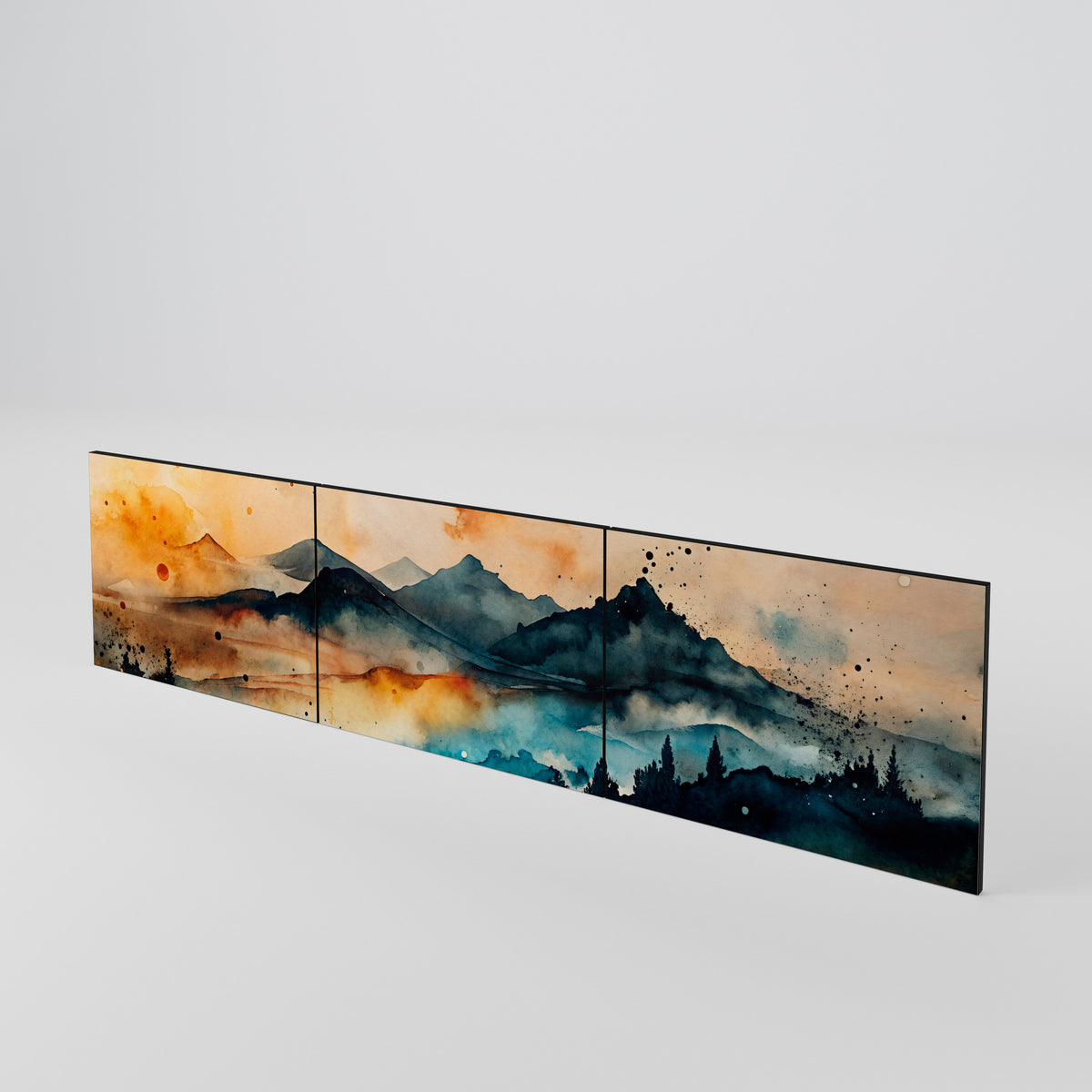 OMINOUS MOUNTAINS Juego de 3 puertas para mueble de TV