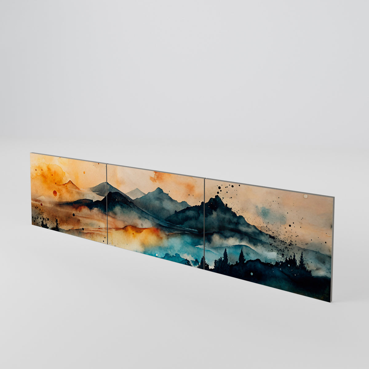 OMINOUS MOUNTAINS Juego de 3 puertas para mueble de TV