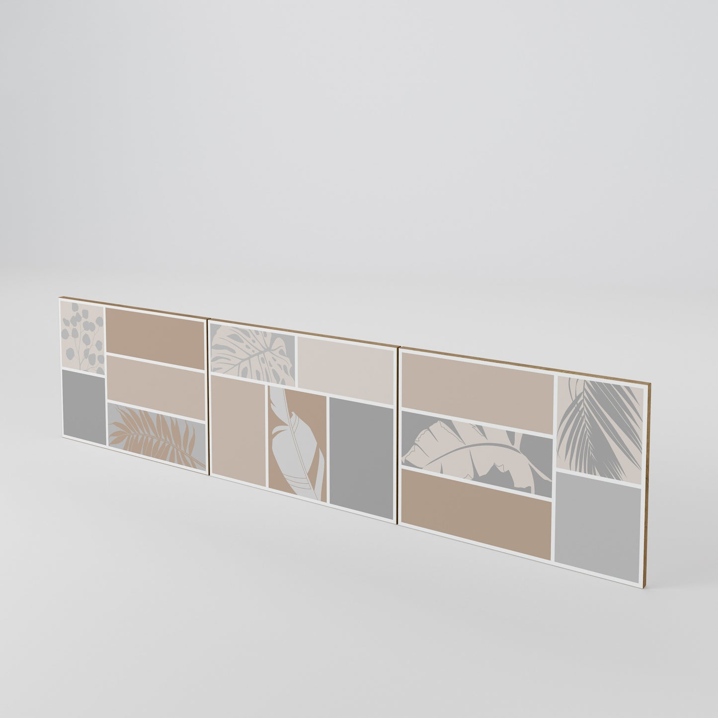 TROPICAL SHAPES Juego de 3 puertas para mueble de TV