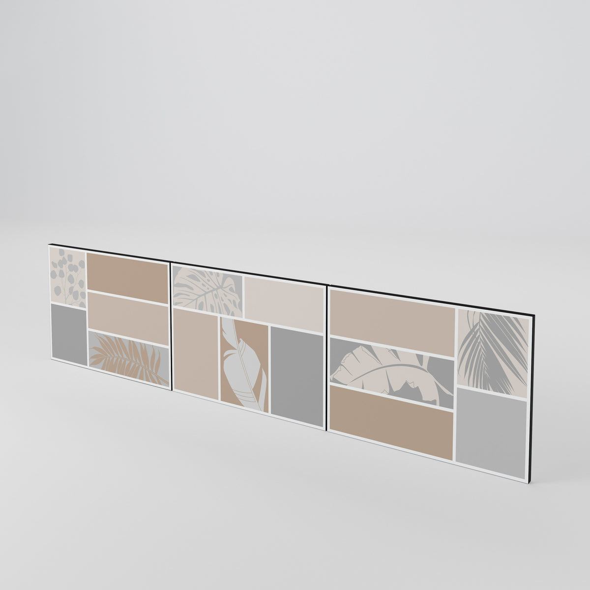 TROPICAL SHAPES Juego de 3 puertas para mueble de TV