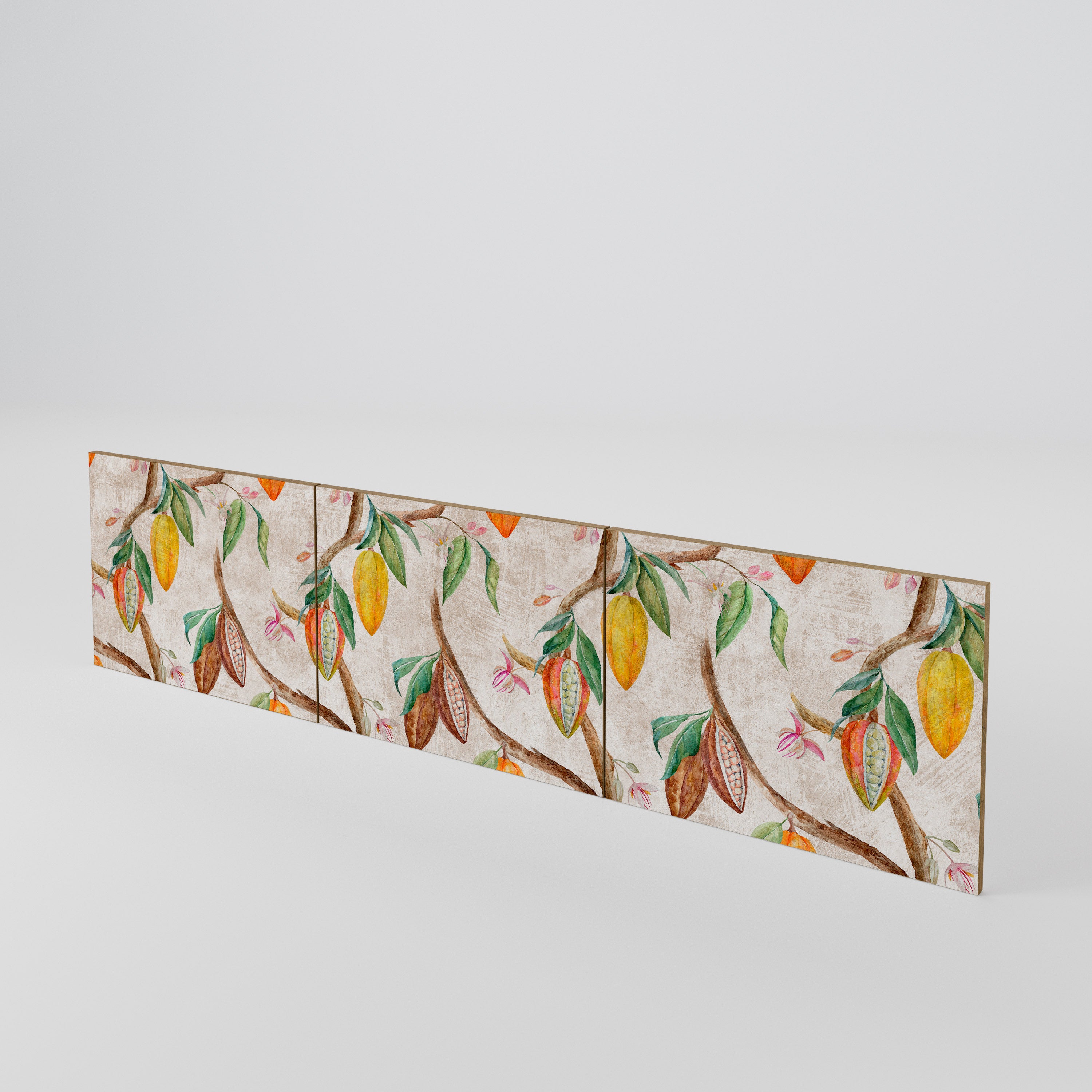 COCOA FRUITS Juego de 3 puertas para mueble de TV