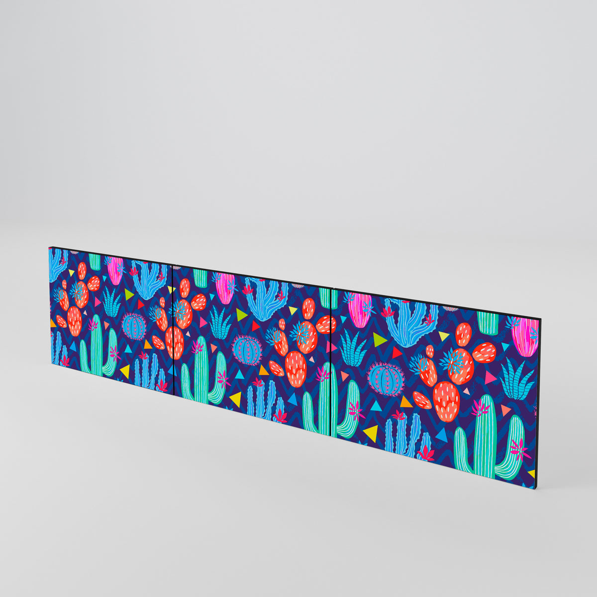 CACTUS VIBES Juego de 3 puertas para mueble de TV