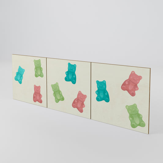 GUMMY BEARS Juego de 3 puertas para aparador