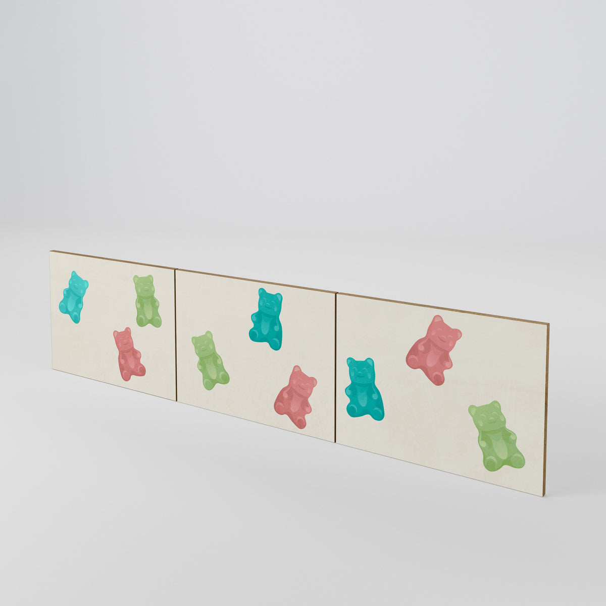 GUMMY BEARS Juego de 3 puertas para mueble de TV