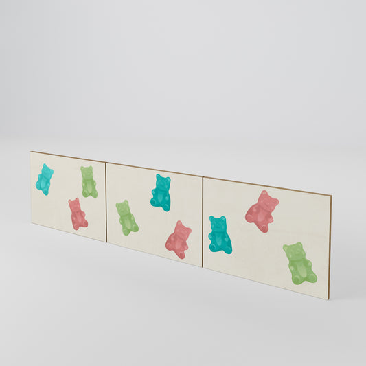 GUMMY BEARS Juego de 3 puertas para mueble de TV