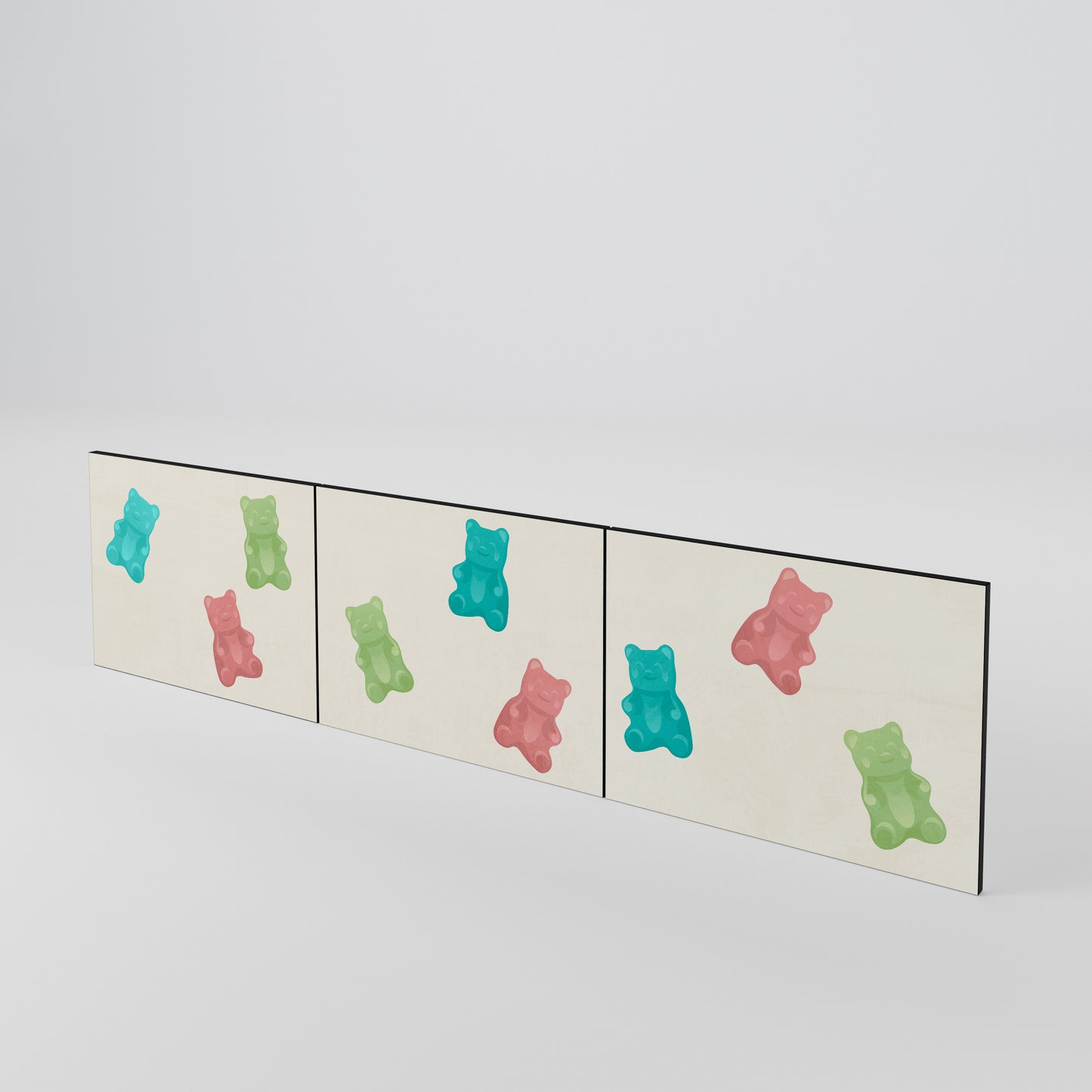 GUMMY BEARS Juego de 3 puertas para mueble de TV