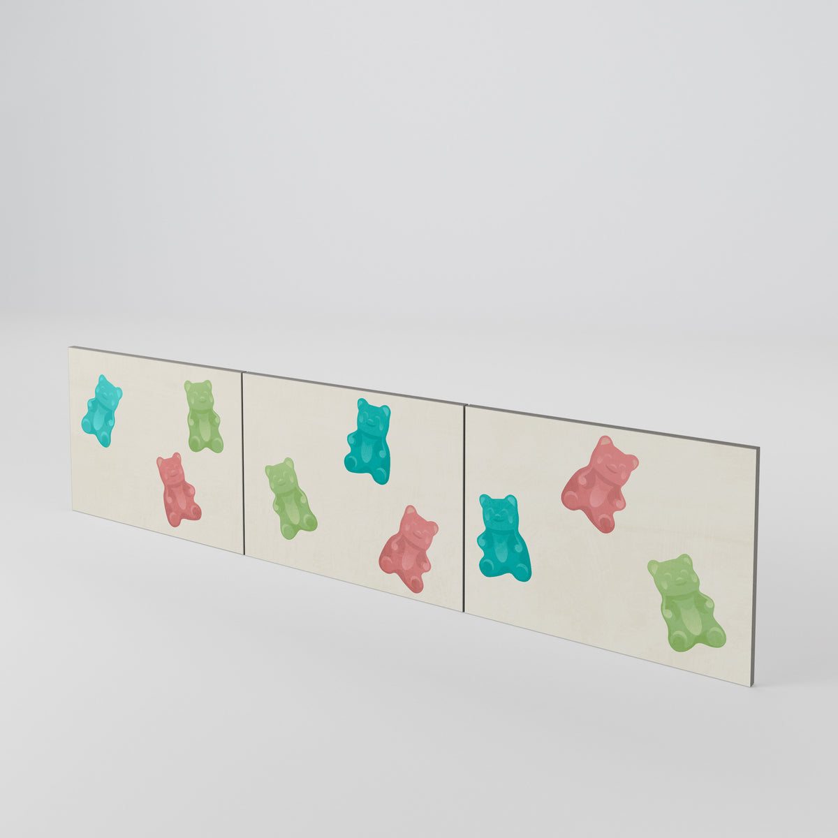GUMMY BEARS Juego de 3 puertas para mueble de TV