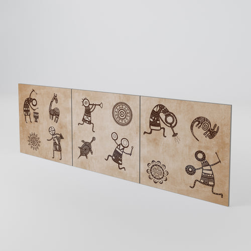 AFRICAN STYLE Juego de 3 puertas para aparador