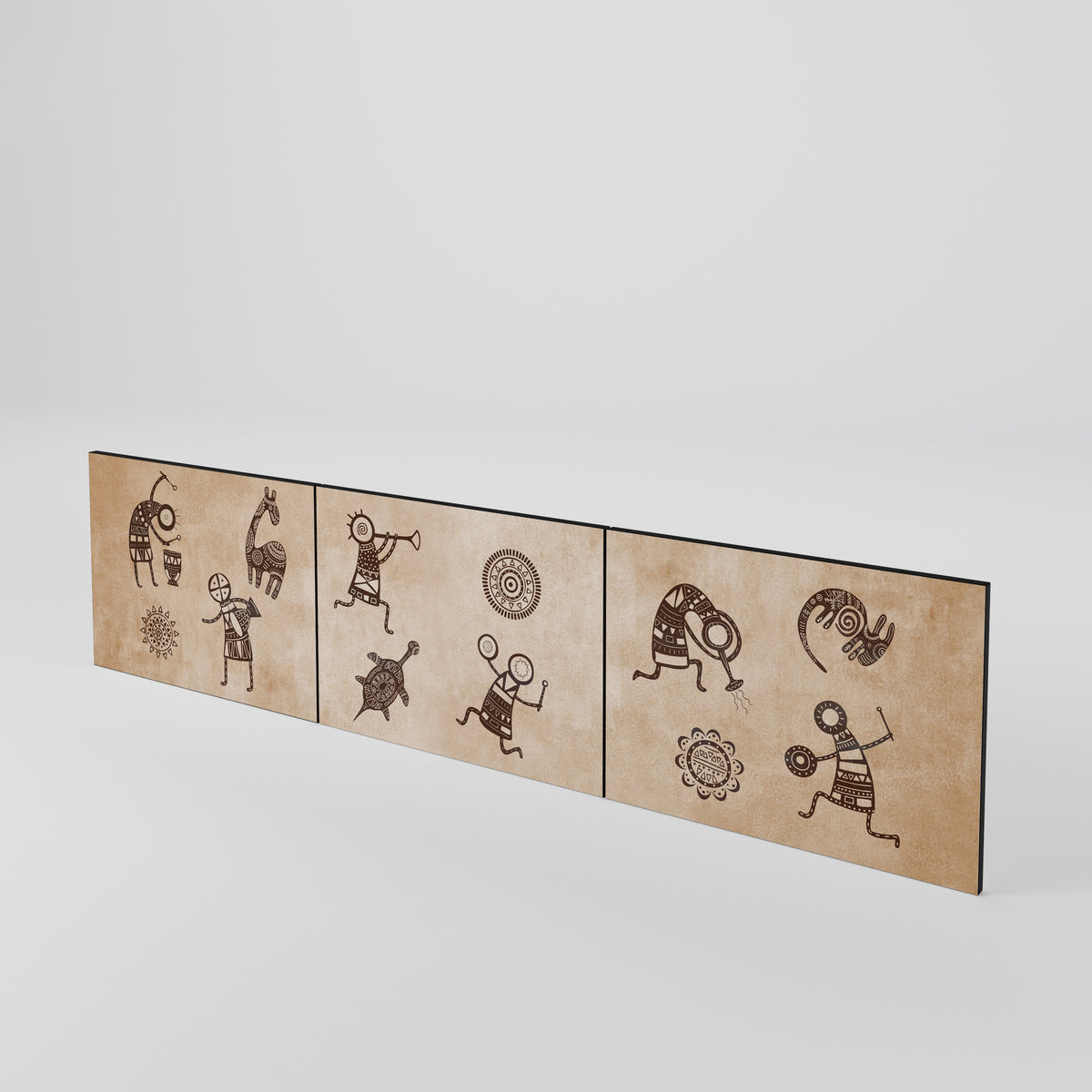 AFRICAN STYLE Juego de 3 puertas para mueble de TV