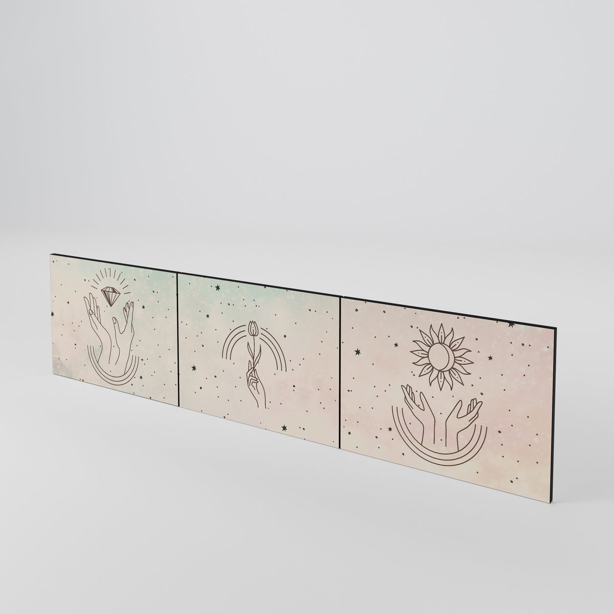 DELICATE BEAUTY Juego de 3 puertas para mueble de TV