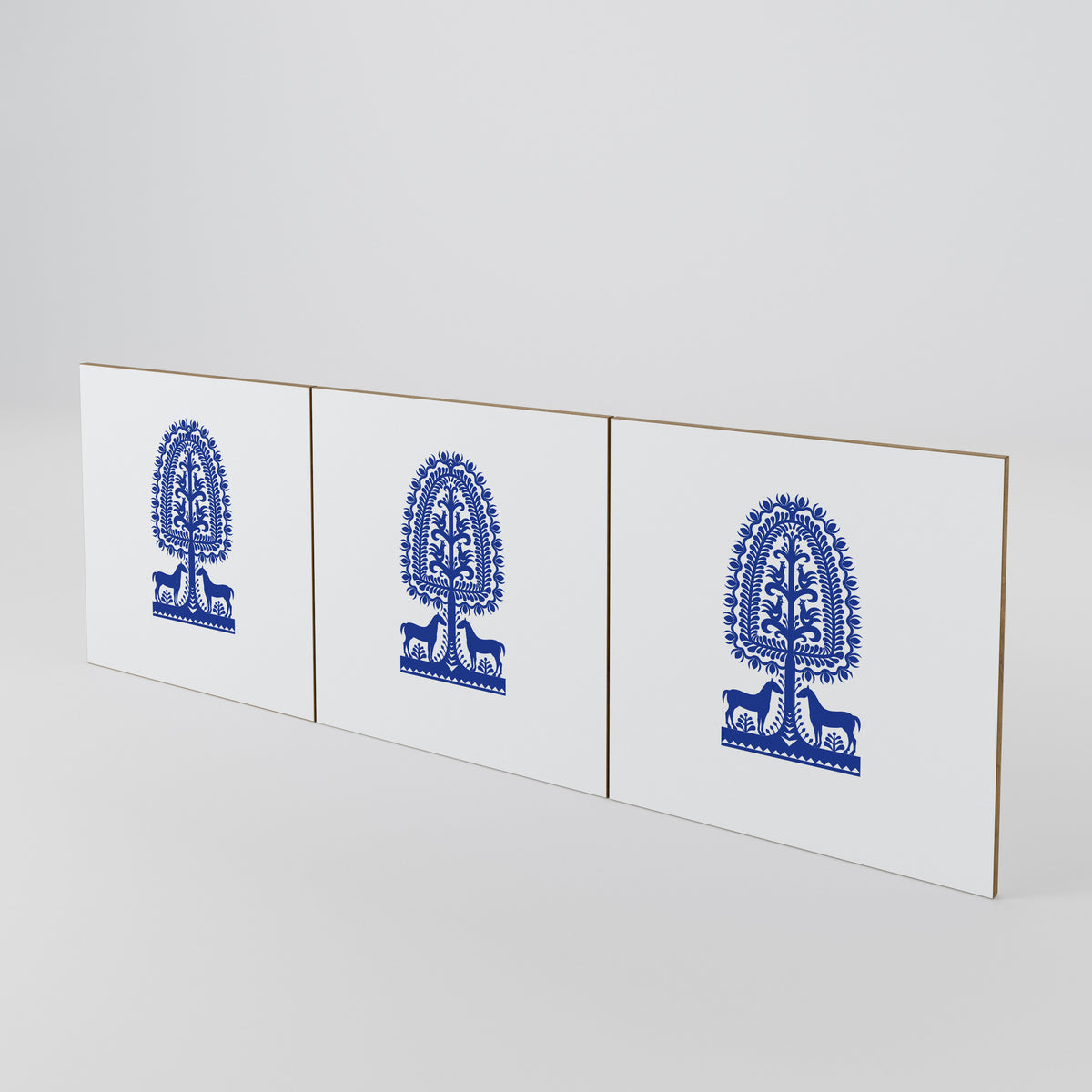 POLISH FOLK ART Juego de 3 puertas para aparador