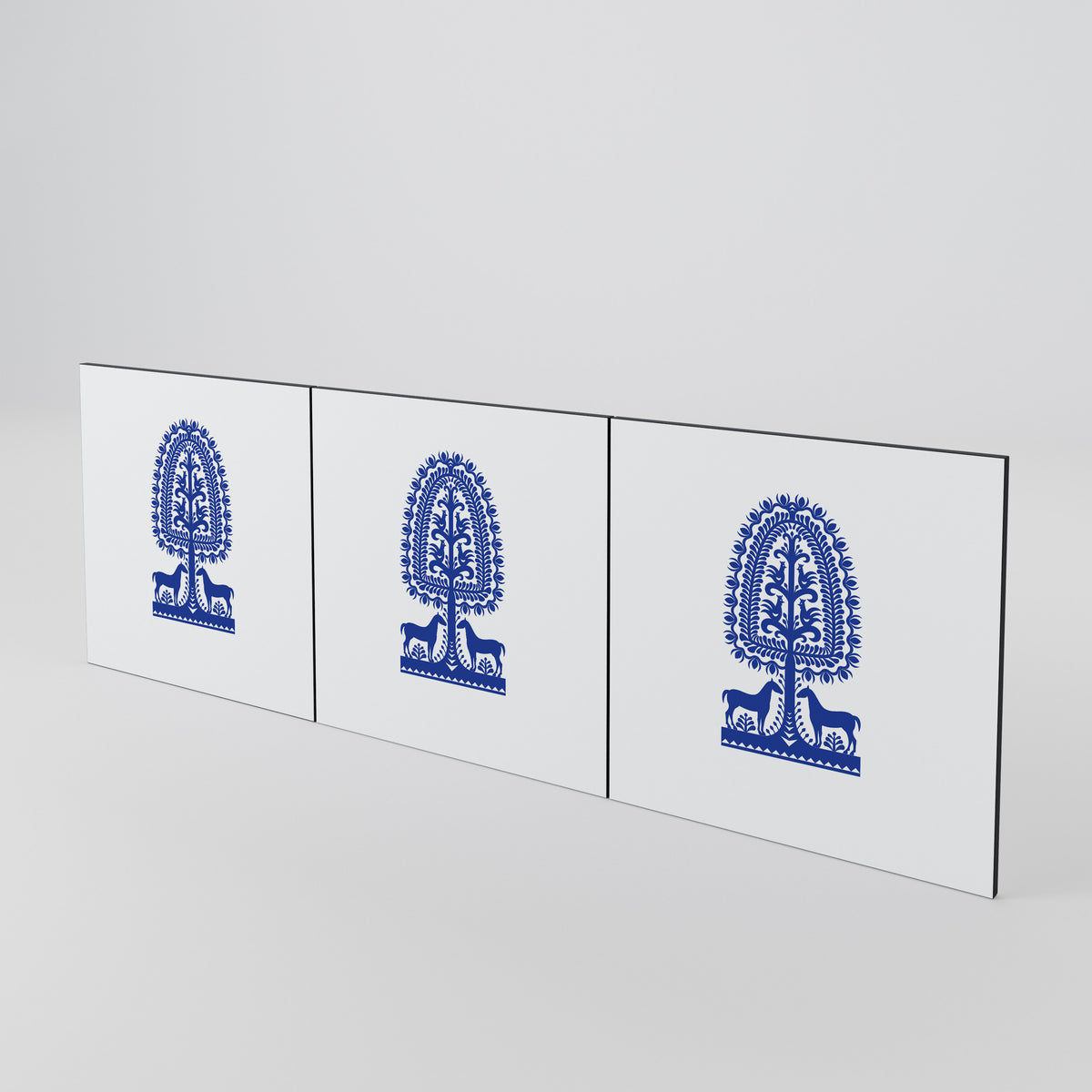 POLISH FOLK ART Juego de 3 puertas para aparador
