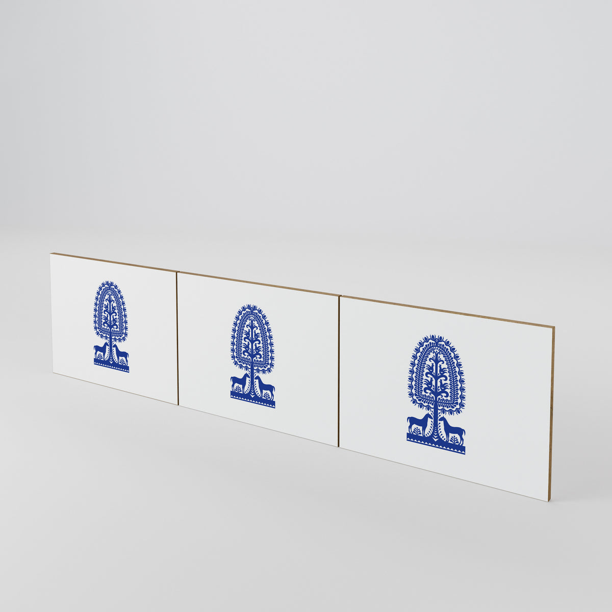 POLISH FOLK ART Juego de 3 puertas para mueble de TV
