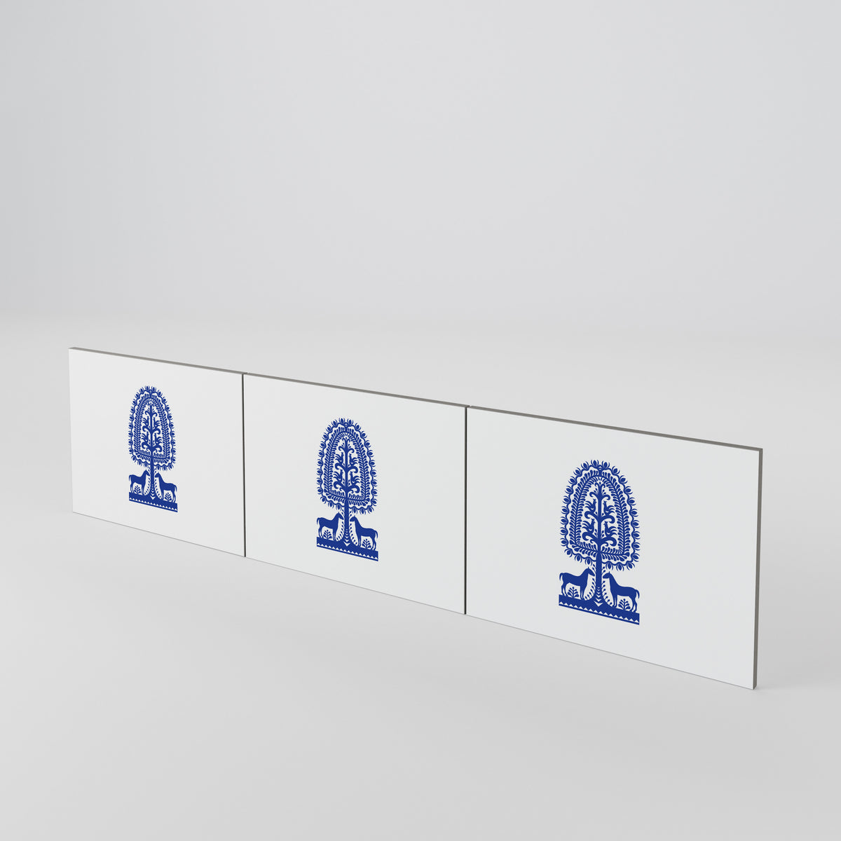 POLISH FOLK ART Juego de 3 puertas para mueble de TV