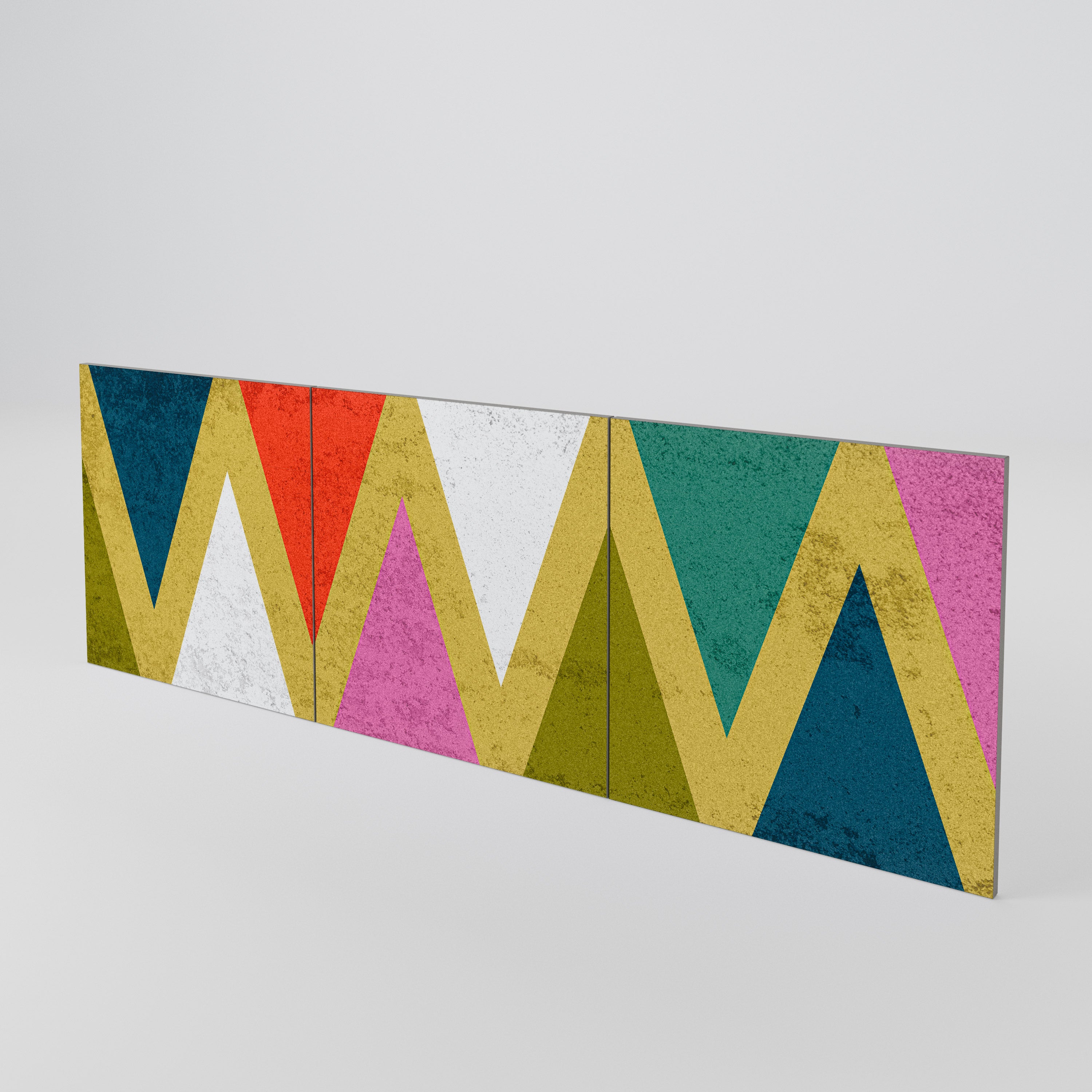 COLORFUL TRIANGLES Juego de 3 puertas para aparador