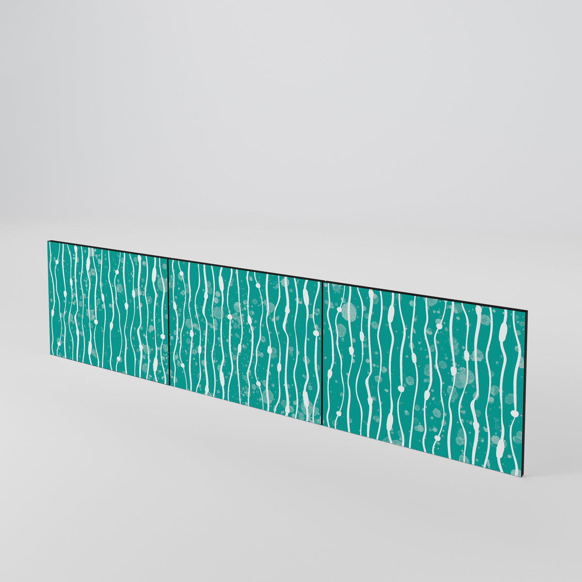TURQUOISE RAIN 3-Piece TV Cabinet Door Set