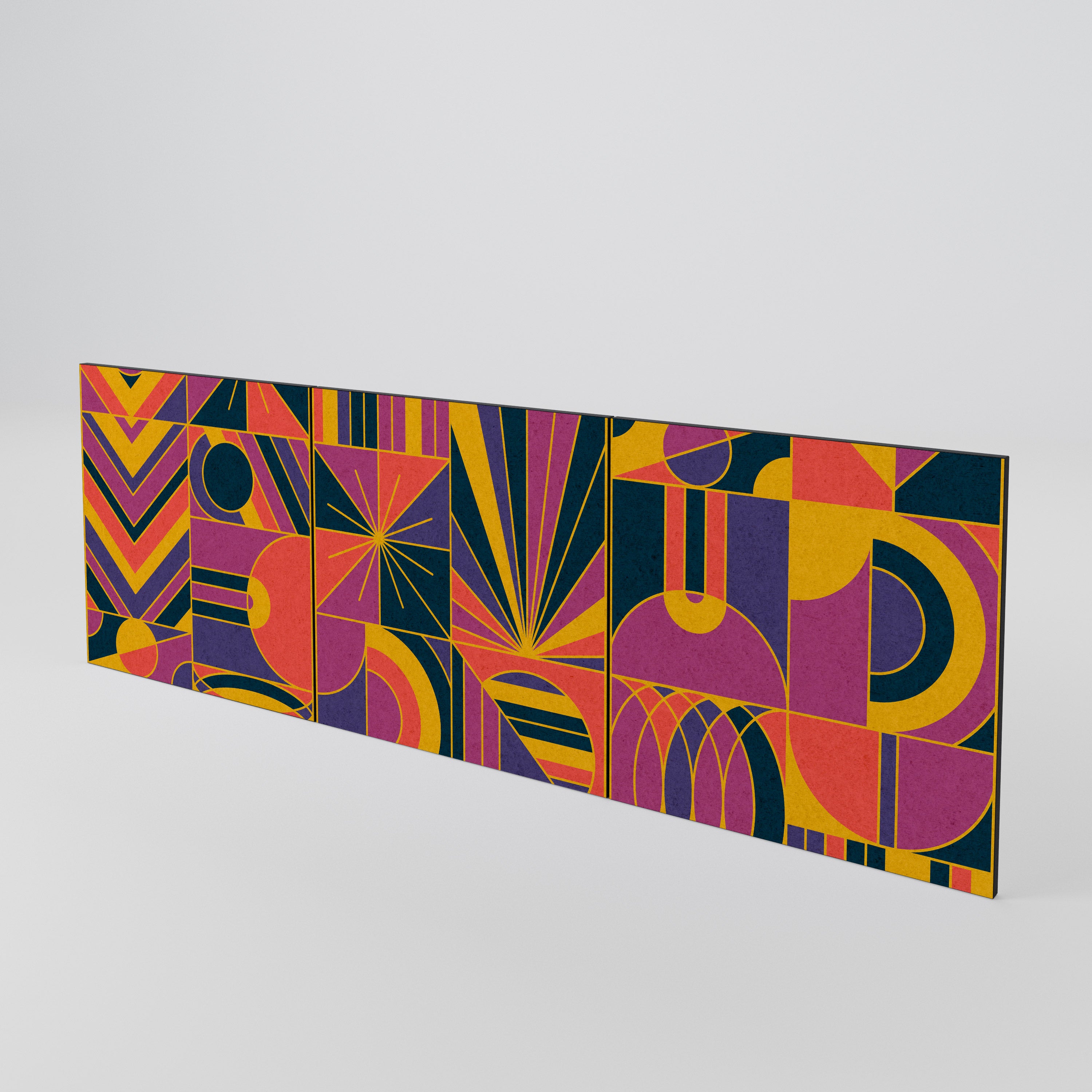 ELECTRIC PATTERNS 3-Piece Sideboard Door Set