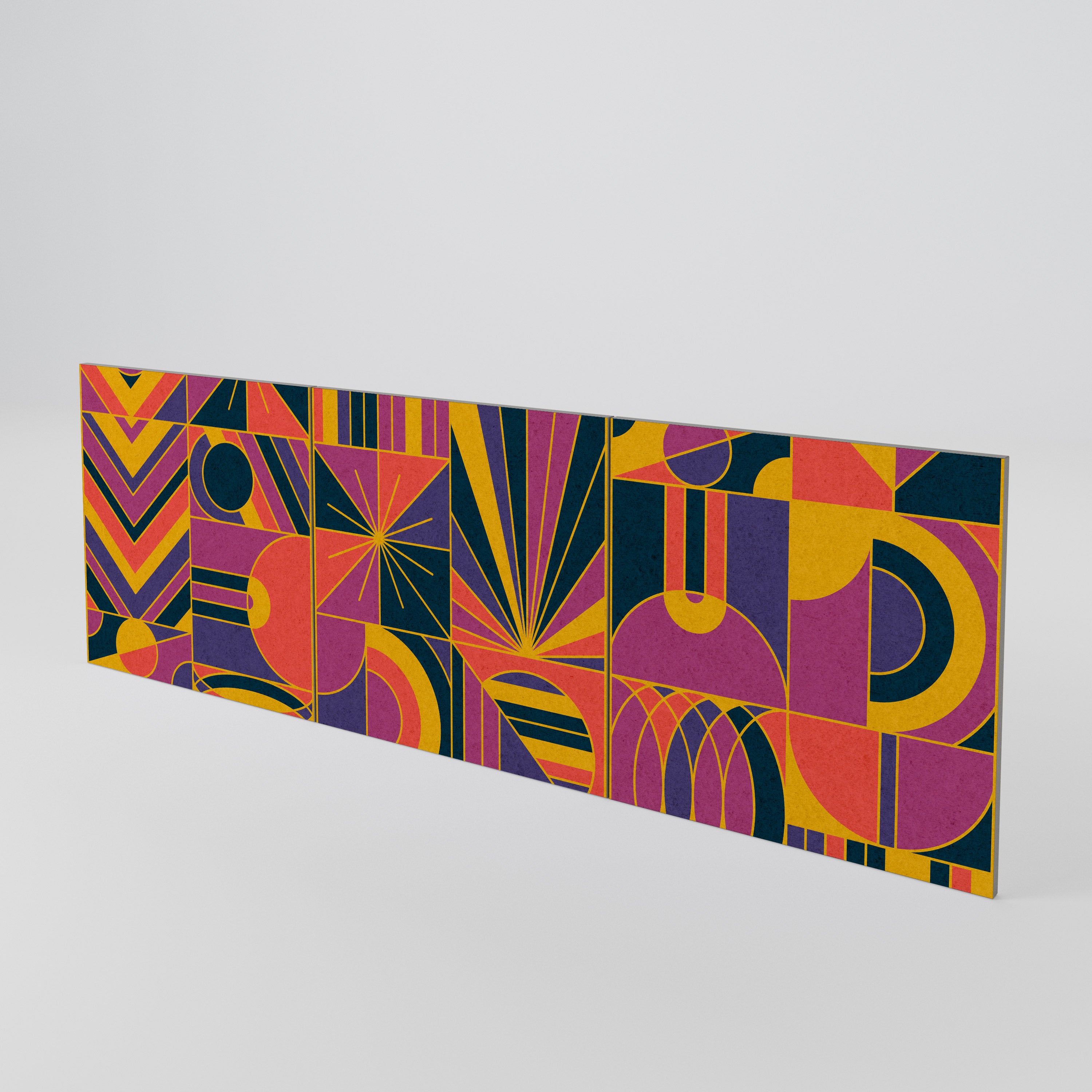 ELECTRIC PATTERNS 3-Piece Sideboard Door Set