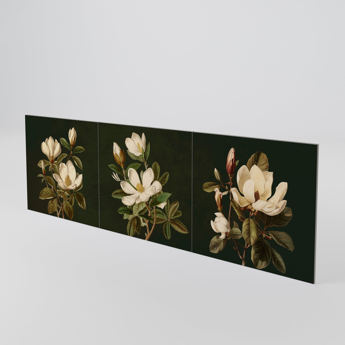 FLORAL NOIR Juego de 3 puertas para aparador
