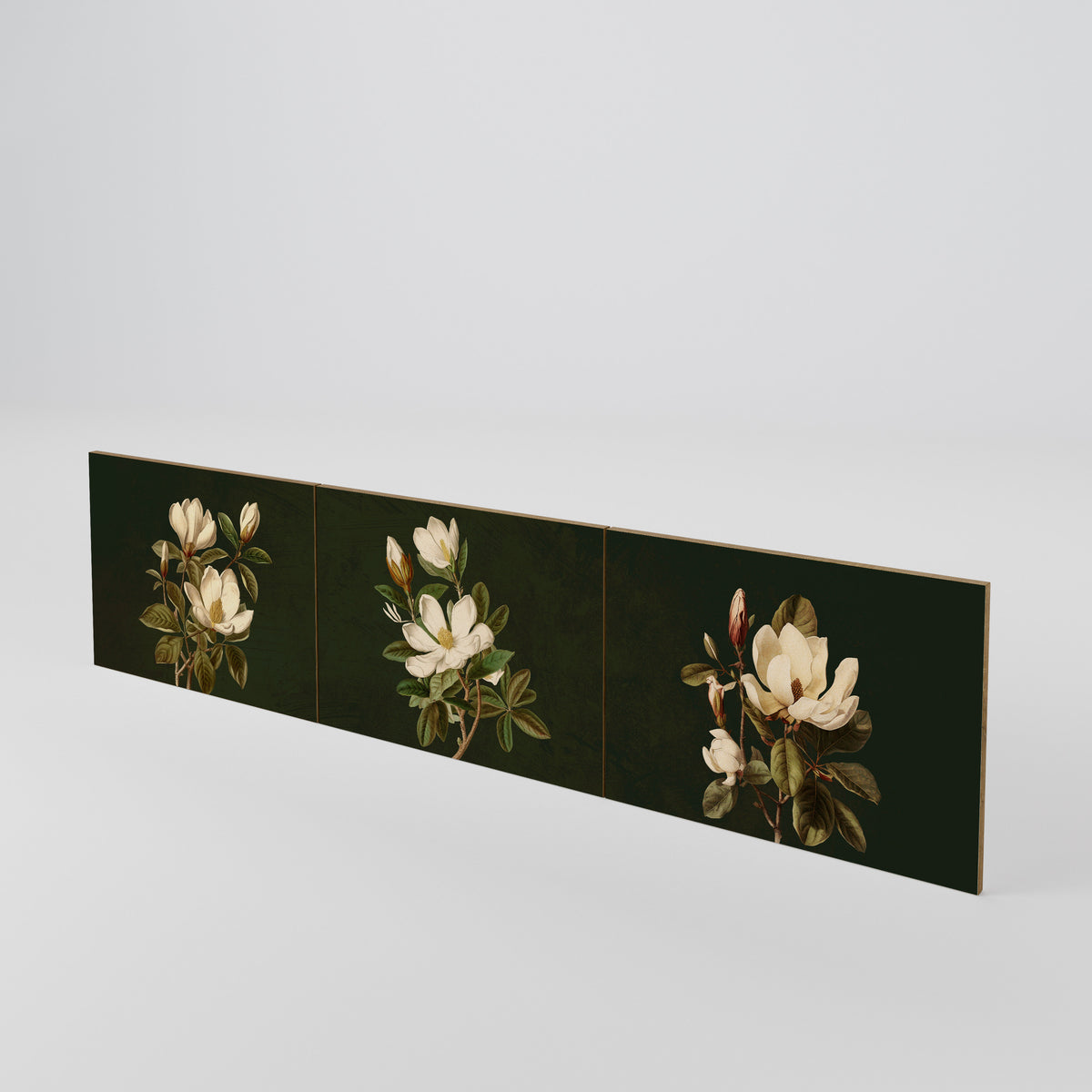 FLORAL NOIR Juego de 3 puertas para mueble de TV