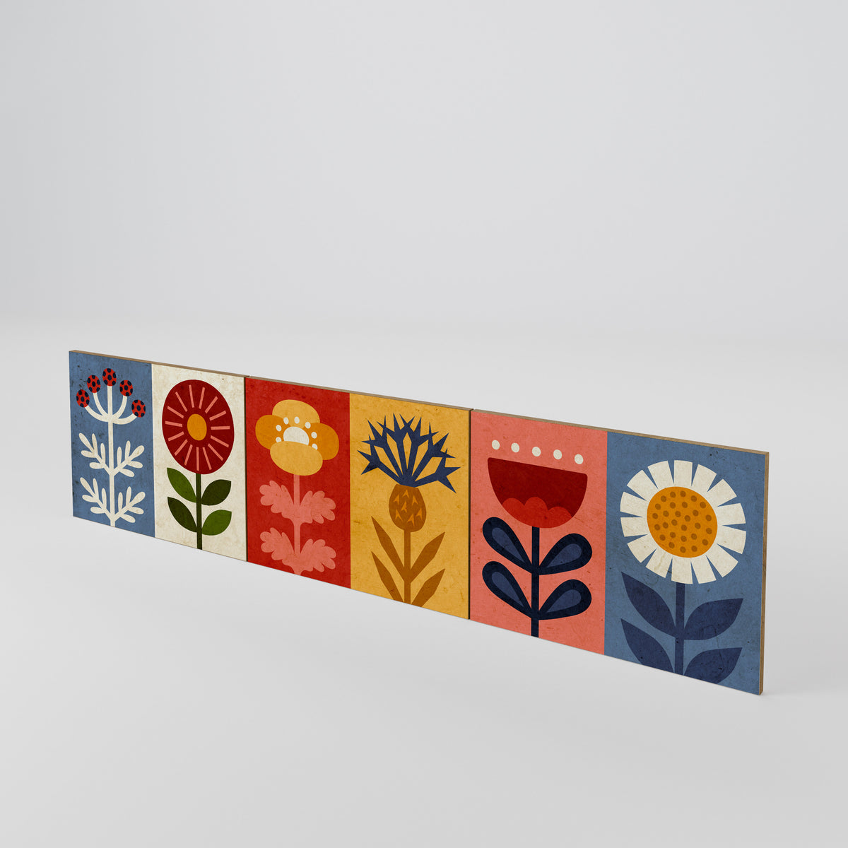 SCANDIC FLOWERET Juego de 3 puertas para mueble de TV