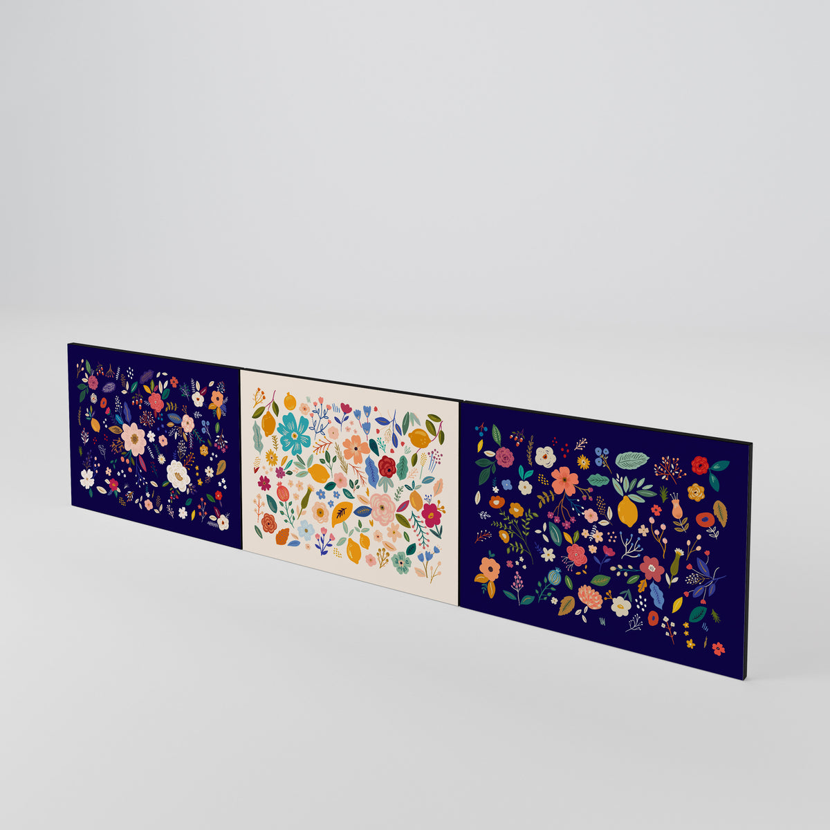 FLORAL COMBINATION Juego de 3 puertas para mueble de TV