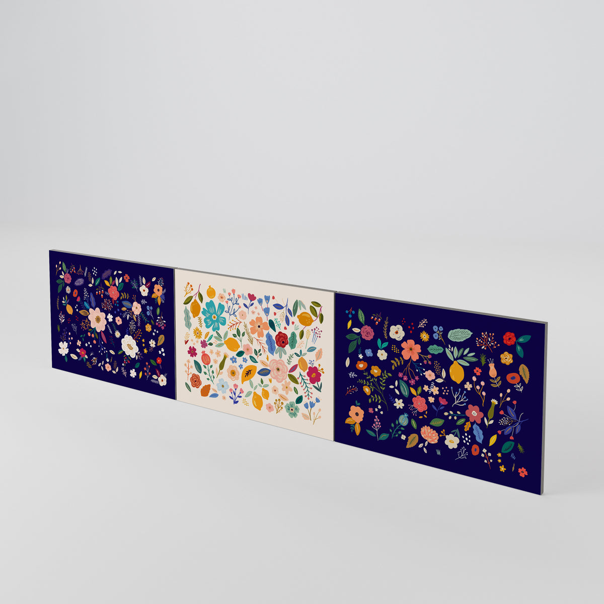 FLORAL COMBINATION Juego de 3 puertas para mueble de TV