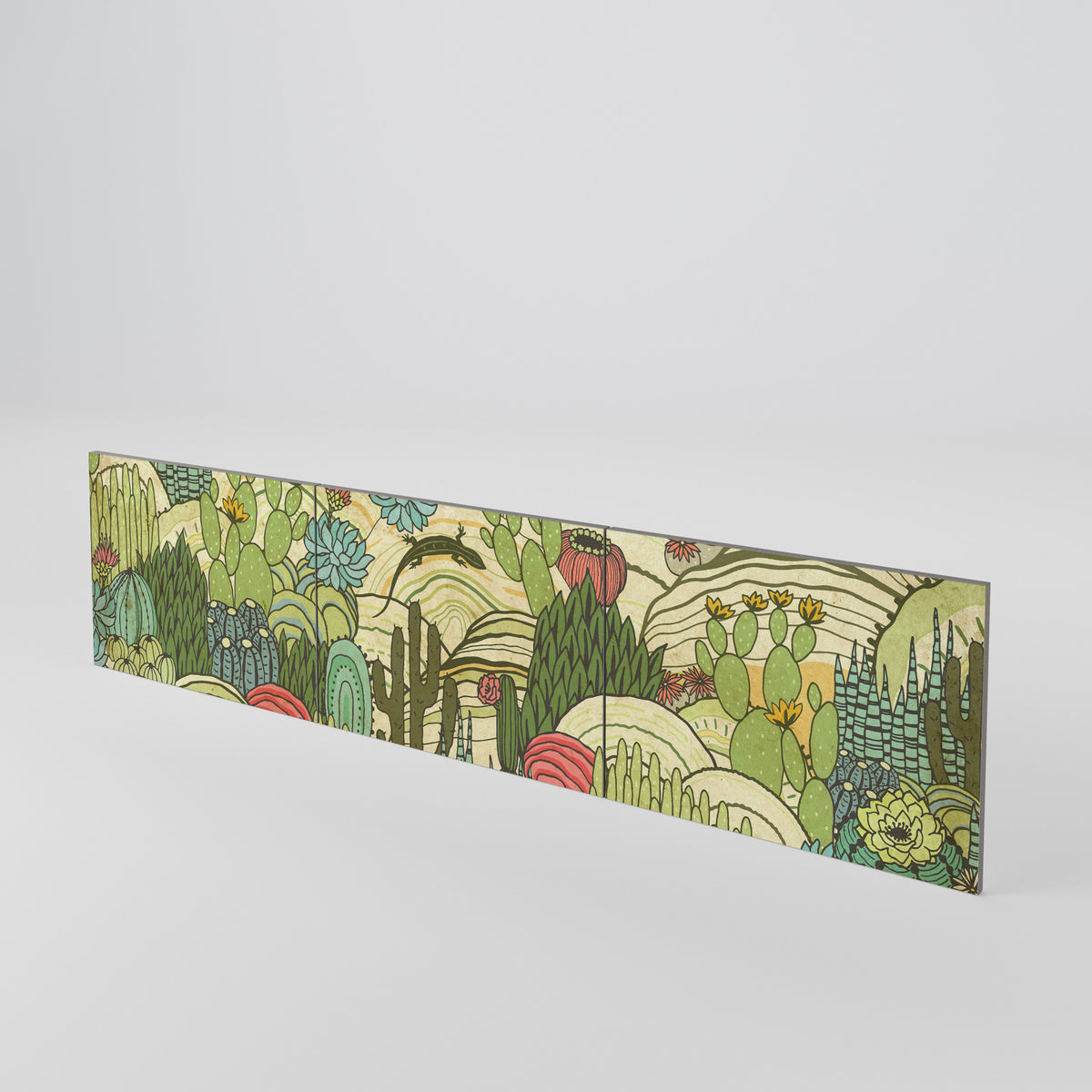 SUCCULENTS KALEIDOSCOPE Juego de 3 puertas para mueble de TV