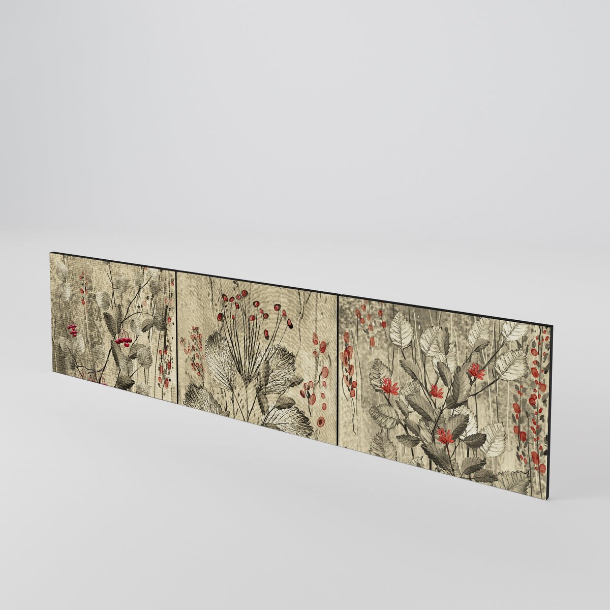 HERBAL GRACE Juego de 3 puertas para mueble de TV