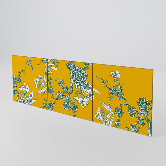 YELLOW CHINOISERIE Juego de 3 puertas para aparador
