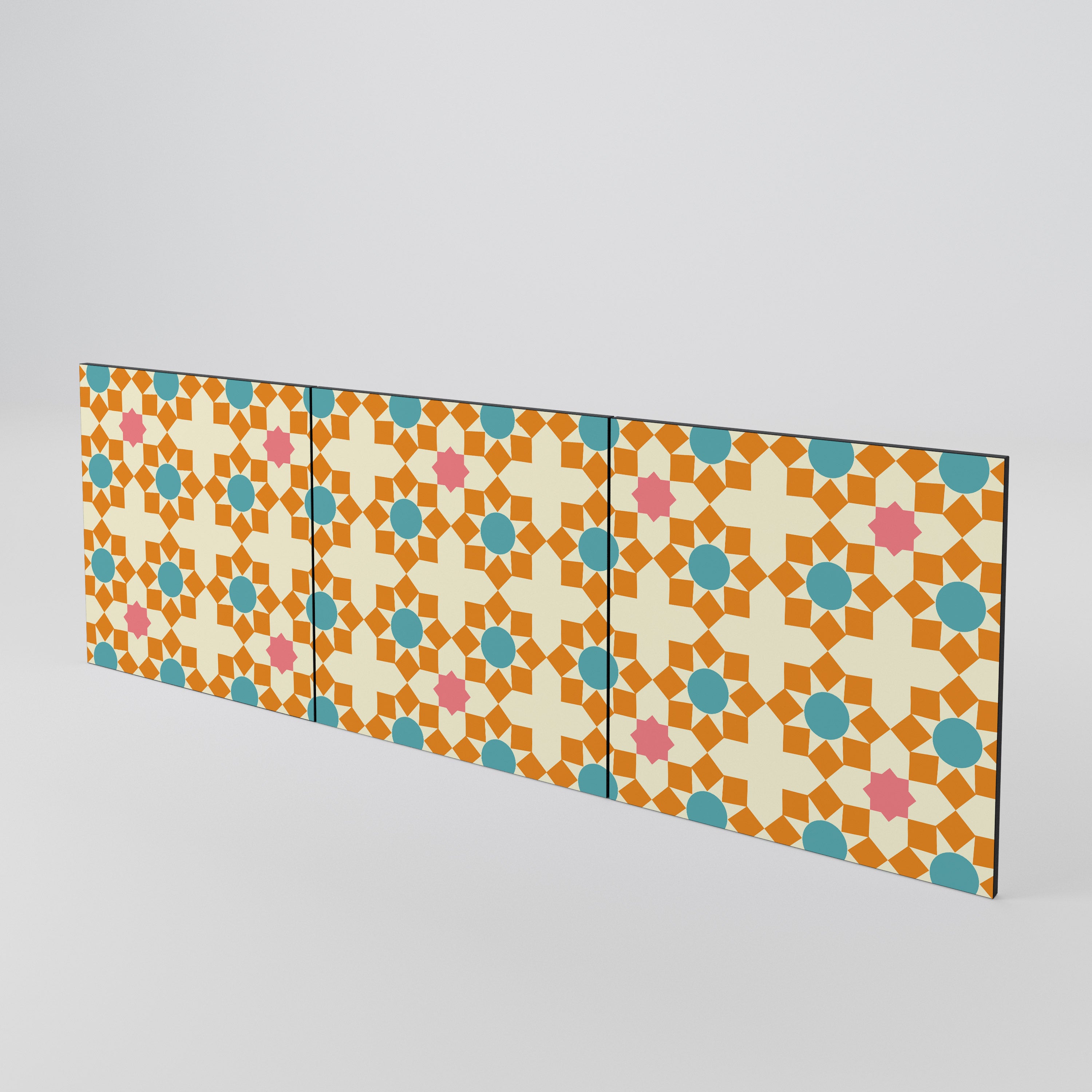 FLORAL DECOR Juego de 3 puertas para aparador