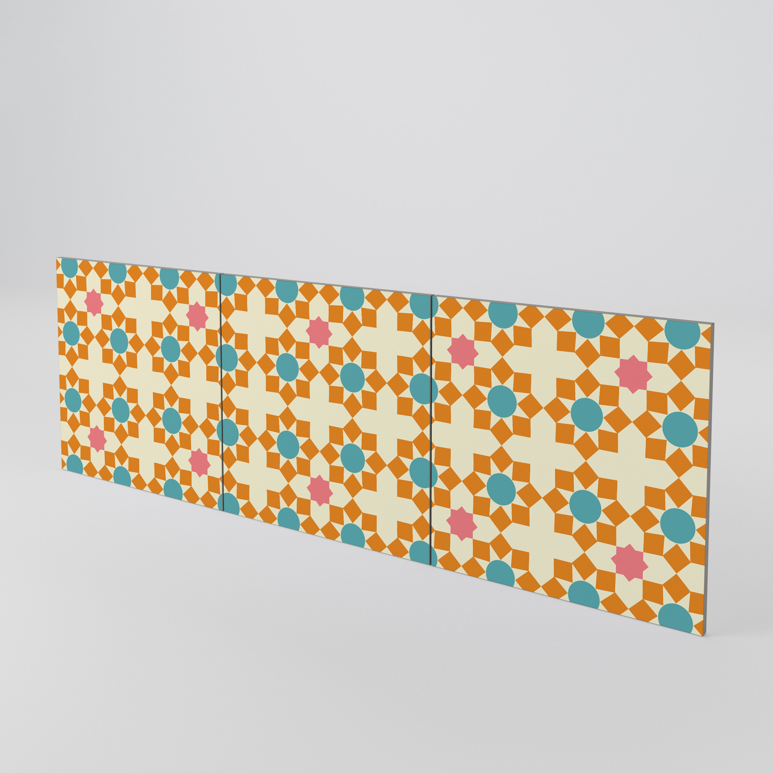 FLORAL DECOR Juego de 3 puertas para aparador