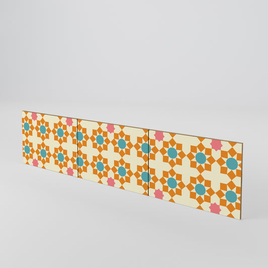 FLORAL DECOR Juego de 3 puertas para mueble de TV