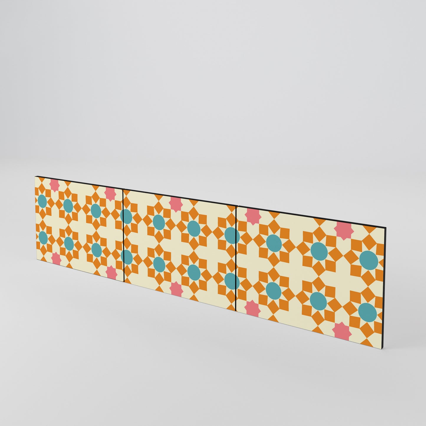 FLORAL DECOR Juego de 3 puertas para mueble de TV