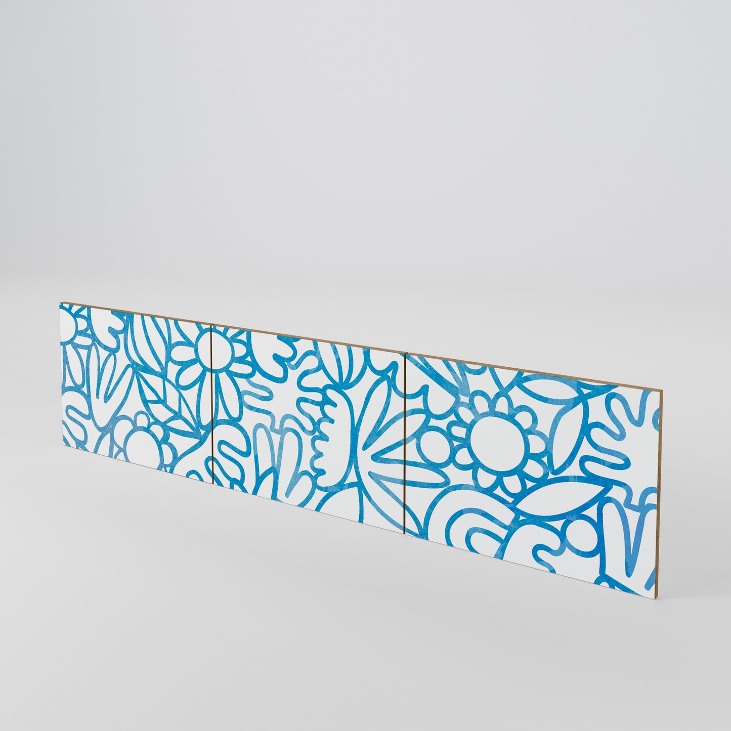 BLOOMY MORNING Juego de 3 puertas para mueble de TV