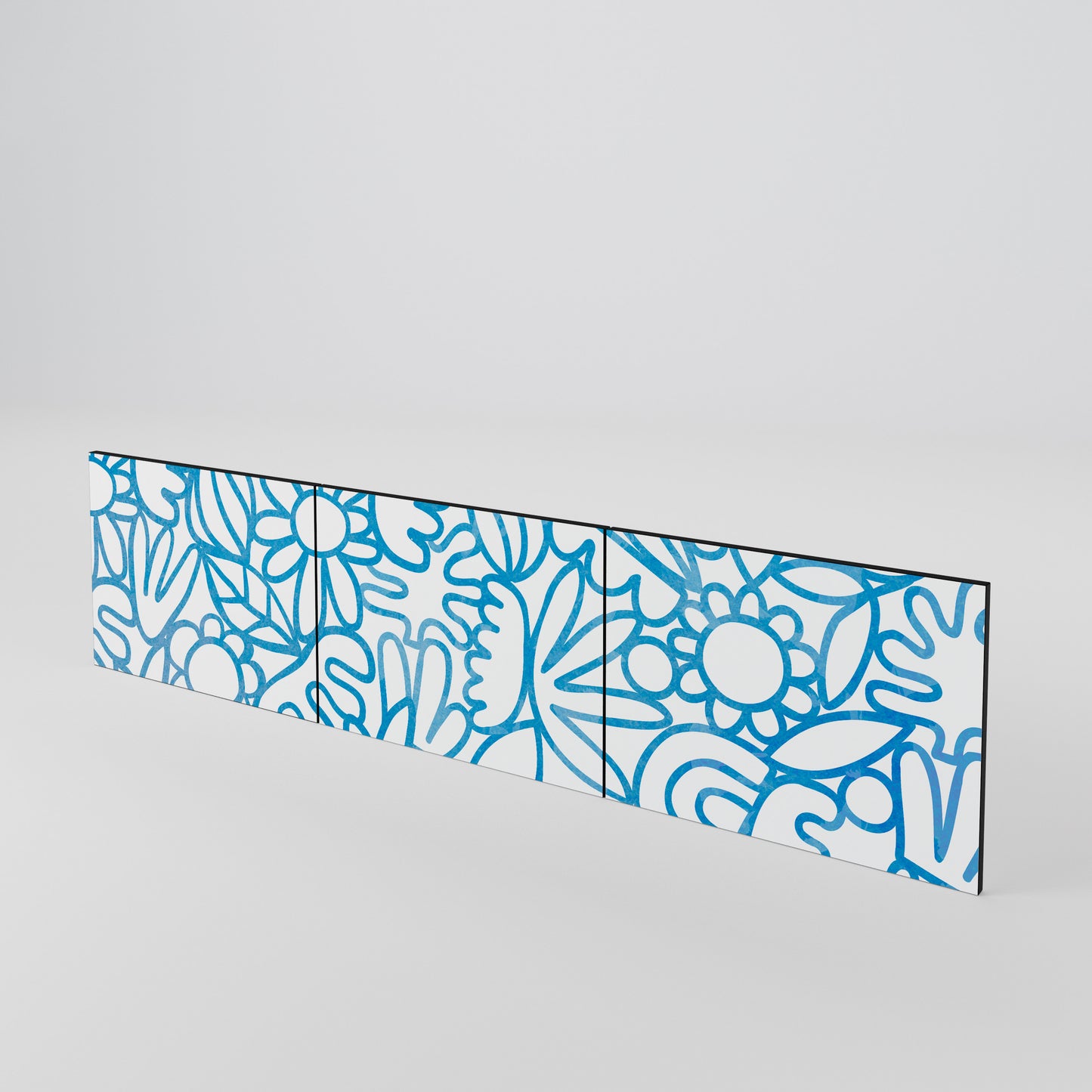 BLOOMY MORNING Juego de 3 puertas para mueble de TV