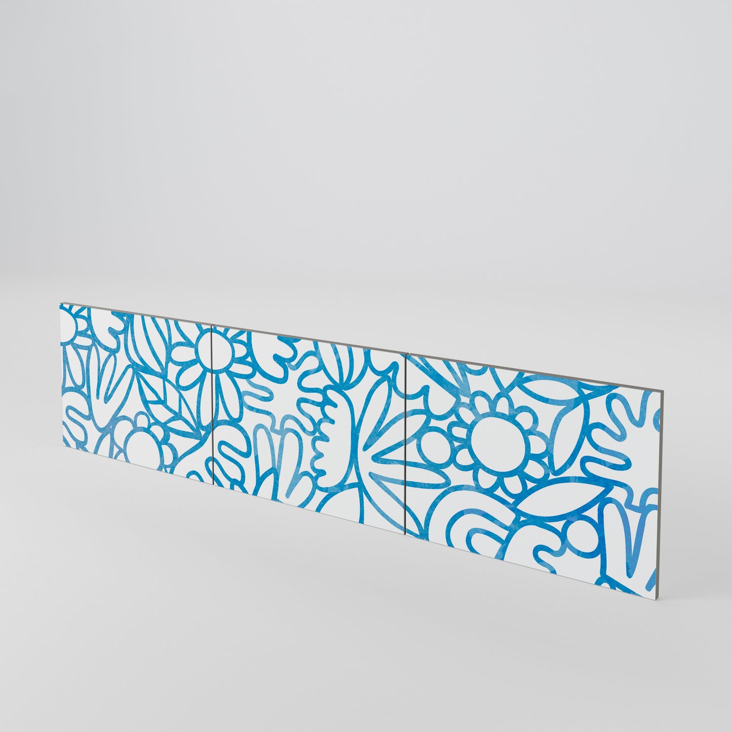BLOOMY MORNING Juego de 3 puertas para mueble de TV